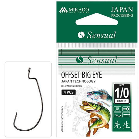 HACZYK SENSUAL - OFFSET BIG EYE Nr. 5/0 BN - torebka 2szt MIKADO HS3315-5/0-BN