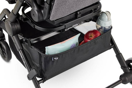 MINI by Easywalker Buggy TURN Kompaktowy wózek spacerowy z obrotowym siedziskiem 360° Soho Grey (z osłoną przeciwdeszczową w zestawie)