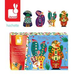 Zestaw kreatywny Papierowa przeplatanka Zabawne zwierzaki 5+, Janod