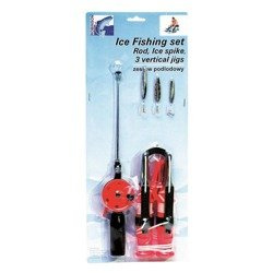 Zestaw podlodowy (wędka+kolce asek.+3błystki) Robinson 1P-50-Z03