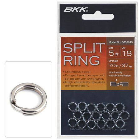 KÓŁKO ŁĄCZNIKOWE BKK - SPLIT RING Nr.5 STAINLESS STEEL - torebka 18szt.