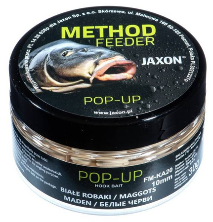 KULKI POP-UP METHOD FEEDER 10MM BIAŁE ROBAKI 30G JAXON FM-KA20