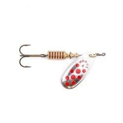 Błystka Mepps COMET DECORE srebrny / czerwone kropki nr 4