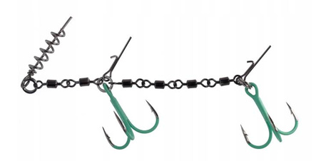 DOZBROJKA - Z KRĘTLIKÓW JAWS DOUBLE EVO STINGER FLUO XL - 35kg - kotwice nr 2/0 - op.1szt. MIKADO HDJ-12-05