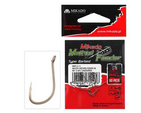 HACZYK METHOD FEEDER 36 Nr 6 BR Z ZADZIOREM - op.10szt MIKADO HMF12-6