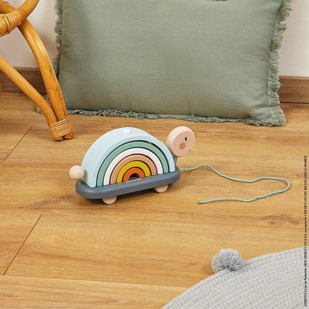 Drewniany tęczowy żółwik do ciągnięcia Sweet Cocoon, Janod