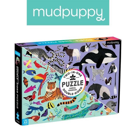 Mudpuppy Puzzle dwustronne Królestwo zwierząt 100 elementów 6+