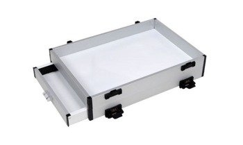 Kaseta aluminiowa z boczną szufladą srebrna VDR Team 67-CO-K05-S