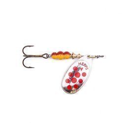 BŁYSTKA OBROTOWA Mepps AGLIA DECOREES srebrna / czerwone kropk nr 4