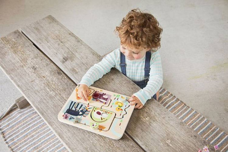 LILLIPUTIENS Drewniany labirynt sensoryczny Farma 18 m+