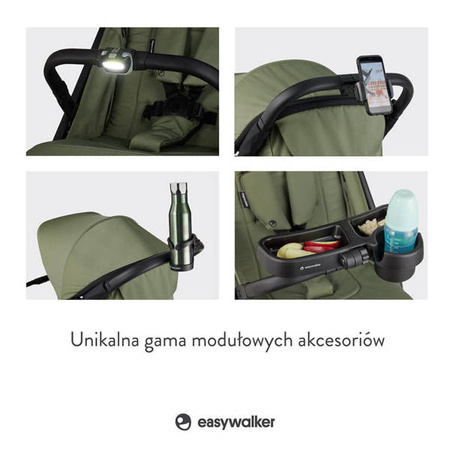 Easywalker Miley² Kompaktowy wózek spacerowy z torbą transportową Sage Green