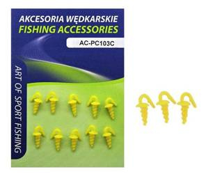 (R) OTWARTY GWINTOWANY ŁĄCZNIK DO PRZYNĘT WŁOSOWYCH - ŻÓŁTY 1X10SZT JAXON AC-PC103C