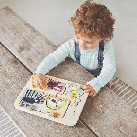 LILLIPUTIENS Drewniany labirynt sensoryczny Farma 18 m+