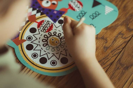 Zestaw kreatywny Do zdrapywania Graficzne zwierzątka 4+, Janod