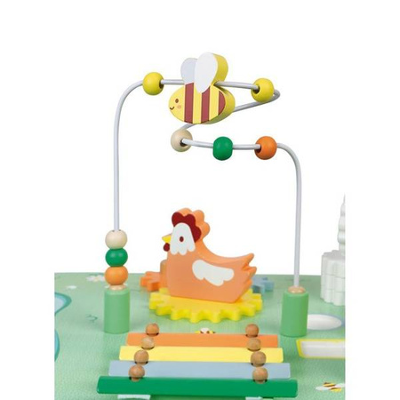 Wielofunkcyjny stolik edukacyjny drewniany Łąka 12 m+, Janod