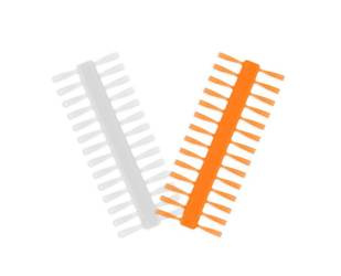 Stopereki Q-STOP / transparenty+pomarańczowy 7mm Delphin (101000372)