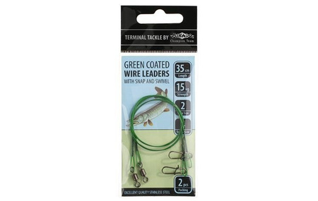 PRZYPON STALOWY FS-MIKADO 35cm / 10kg - ZIELONY - op.2szt. MIKADO ZGMDL35CM10-G