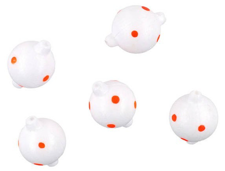 PŁYWAJĄCE KULKI - BIAŁO/CZERWONE - śr. 8mm - op.5szt. MIKADO AM-SUR-KU02-8-W/R