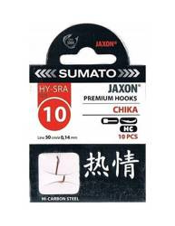 (R) HACZYKI SUMATO CHIKA 10 CZERWONE+PRZYPON 0,14 1X10SZT JAXON HY-SRA10