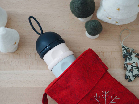 BEABA Pojemniki na mleko w proszku dark blue + gray + pink (opakowanie zbiorcze 6 szt.)