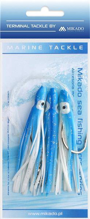 ZESTAW MORSKI - OCTOPUS RIG 8 cm - hak 3x6/0 (BLUE/WHITE) MIKADO LS-A130-06