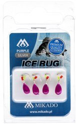 ICE BUG FIOLETOWY- SREBRNY-4mm - op.4szt.
