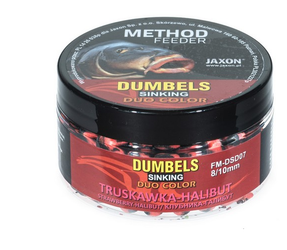 DUMBELS DUO COLOR SINKING METHOD FEEDER 8/10MM TRUSKAWKA/HALIBUT 50G JAXON FM-DSD07