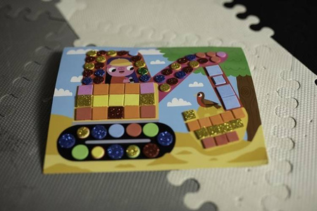 Zestaw kreatywny Mozaika Pojazdy 3+, Janod