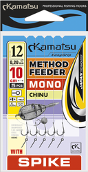 PRZYPON METHOD FEEDER MONO CHINU 8 BLNO/10cm/0,25mm SPIKE K-007 OP.5 SZT KAMATSU KONGER 504020308