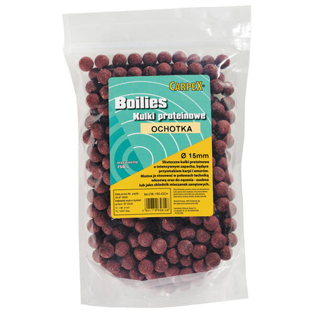 Kulki proteinowe Carpex - Ochotka, 15mm, 750g Carpex 64-CB-150-OCH
