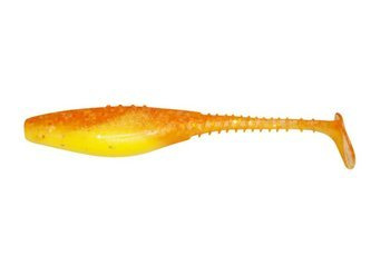 Ripper  Belly Fish PRO 3"/7,5cm 4szt./bag SUPER YELLOW/CLEAR  orange glitter    DRAGON CHE-BF30D-41-920