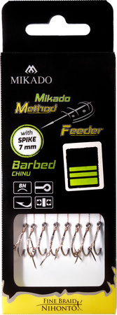 PRZYPON MF - Z IGŁĄ - hak z zadziorem nr 14 / plecionka: 0.10mm/10cm - op.8szt. MIKADO HMFB212I-14