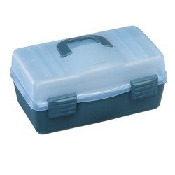 Pudełko wędkarskie z 4 szufladami, 46x28,2x22,1cm, przezr./nieb. Panaro 74-Y-136/n