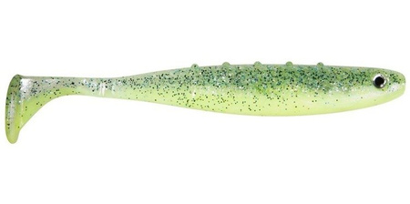 GUMA RIPPER Aggressor PRO - YELLOW CANDY 4"/10cm 3szt CHARTREUSE/CLEAR SMKD blue/silver/black DRAGON CHE-AG40D-30-890