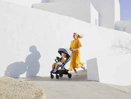 Easywalker Jackey Kompaktowy, samoskładający się wózek spacerowy z torbą transportową Steel Grey