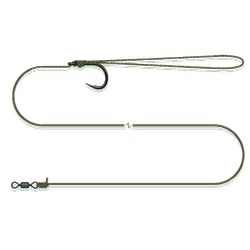 PRZYPON SUMOWY W OTULINIE DO PELLETU 65CM 0.90MM/1.35MM ROZMIAR 2/0 SINKING MADCAT (70972)