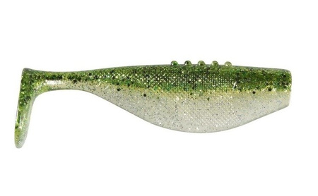 V-LURES Fatty PRO - ABSINTH COOLER 5"/12.5cm 2szt./bag CLEAR green/silver/black glitter DRAGON CHE-FT50D-20-991