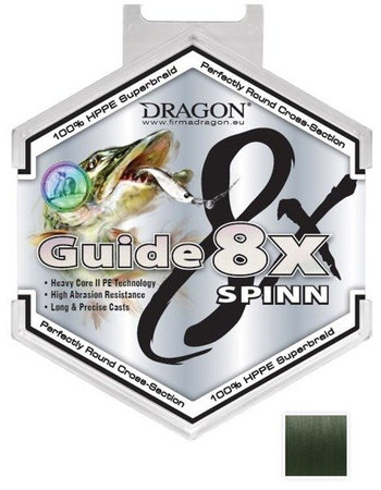 Plecionka GUIDE 8X SPINN 150 m 0.12 mm/10.70 kg zielona DRAGON PDF-42-10-112