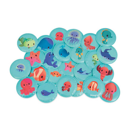 Gra memory do kąpieli Morskie dzieci 24 elementy 2+, Janod