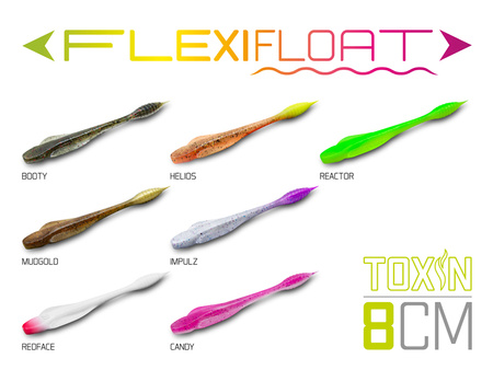 Sztuczna przynęta Delphin TOXIN UVs / 8 szt. 8cm / CANDY Delphin (101005576)