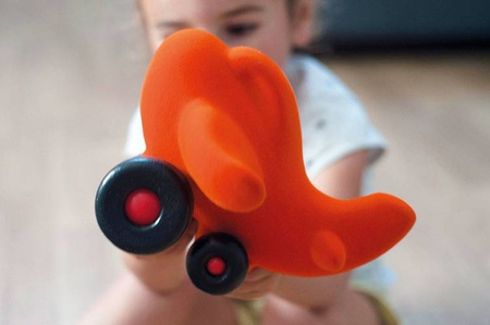 Rubbabu Samolot sensoryczny pomarańczowy duży