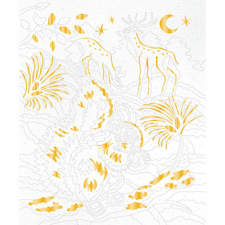 Zestaw kreatywny Malowanie po numerach Leśne zwierzęta 2 obrazy 7+, Janod