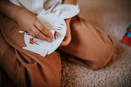 Zestaw kreatywny Papierowa przeplatanka Zabawne zwierzaki 5+, Janod