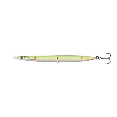 SANDEEL PENCIL 9CM 13G SINKING FLUO GREEN RED DOTS Savage Gear (72353)