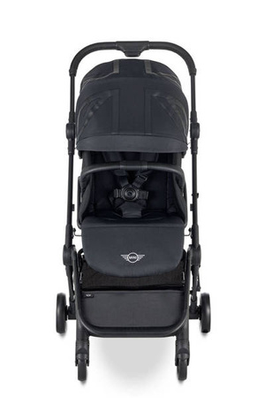 MINI by Easywalker Buggy TURN Kompaktowy wózek spacerowy z obrotowym siedziskiem 360° Oxford Black (z osłoną przeciwdeszczową w zestawie)