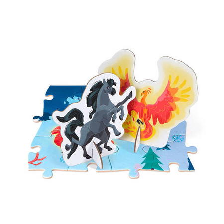 Puzzle edukacyjne z figurkami 3D Legendy i mity 350 elementów 7 +, Janod