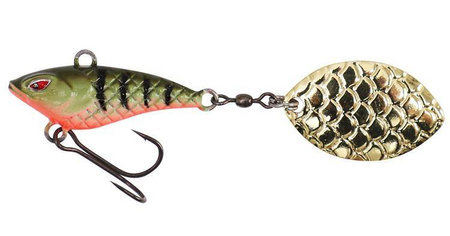 WOBLER Z OBROTOWYM WIRUJĄCYM OGONKIEM PRZYNĘTA - M-TAIL 3g/HOT PERCH - op.1szt. MIKADO PMMT-3-HP