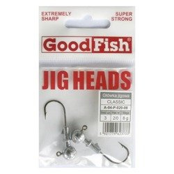 Główki jigowe GF, rozm. 8/0, 32g, (2 szt.) GoodFish A-04-P-080-32