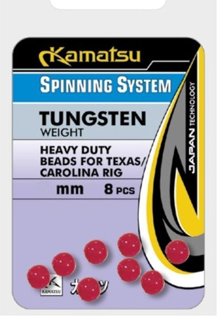 KORALIKI CZERWONE DO ZESTAWÓW TEXAS/CAROLINA 6mm OP.8SZT SPINNING SYSTEM KONGER 273000019