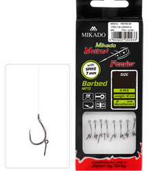 PRZYPON METHOD FEEDER - Z IGŁĄ - hak z zadziorem nr 6 / żyłka: 0.25mm/10cm - op.8szt. MIKADO HMFB13I-6